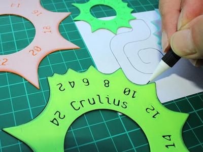 Crulius - Corner Radius Ruler to draw rounded edges 