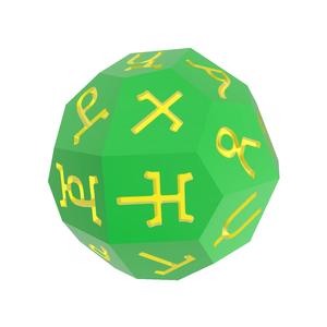 Ethiopic Alphabet d36 Polyhedral Die