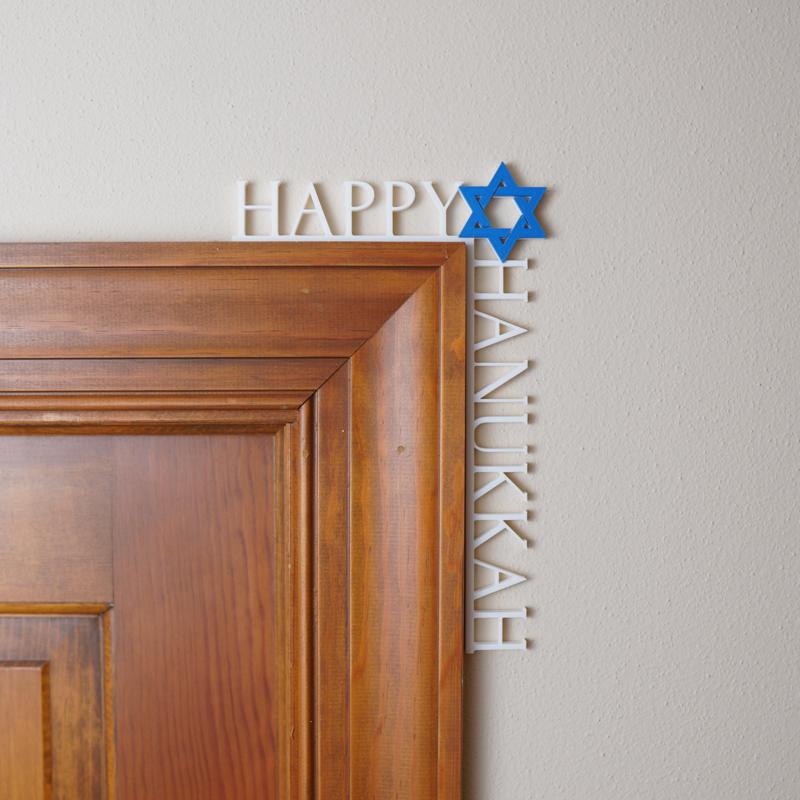 Happy Hanukkah Star of David Corner Decor