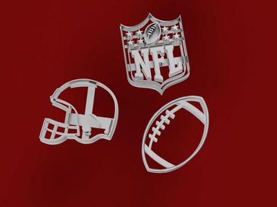 NFL Football Cookie Cutters