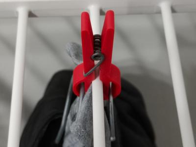 clothes peg + coat hanger hook