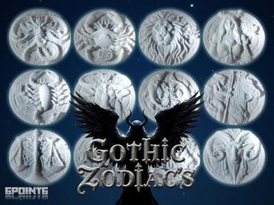 High Detail Gothic Zodiac's with Stand