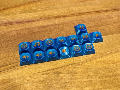Multi-Color Media (and other) Icon Keycaps