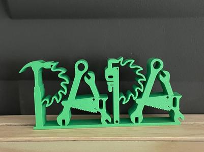 Papa Tool Lettering Decoration
