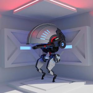 Futuristic Combat Robot.blend