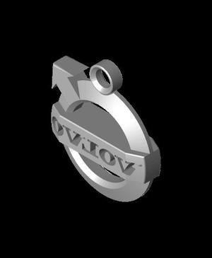 Volvo Iron Logo Keychain