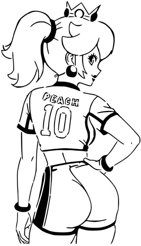 Princess Peach stencil 10
