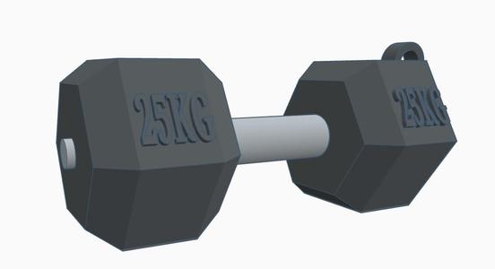dumb bell keychain