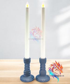 Modern led candle holder 2 set of 2 / no supports / 3mf included