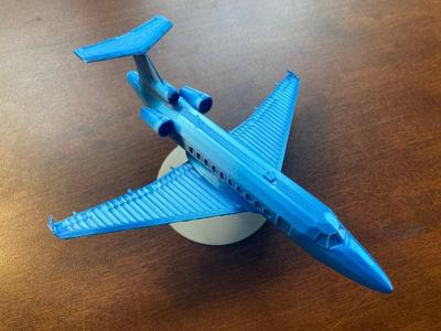 Low Poly Cool Private Jet w/ Stand