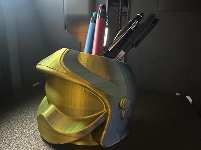 Firefighter Helmet Pen Holder