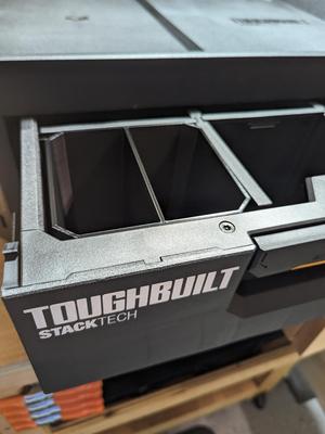 Toughbuilt Stacktech 1 Drawer Single and 2 Tier Nesting Bins