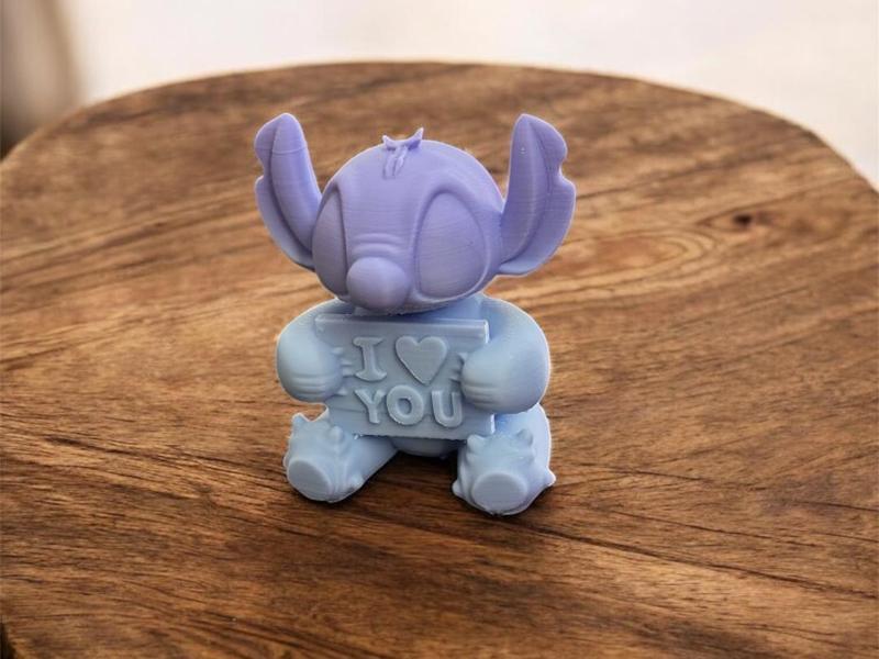 Stitch "I <3 You" Alien Figurine 