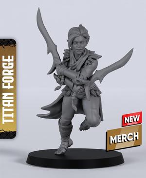 Evelyn No Mercy Pierce - With Free Dragon Warhammer - 5e DnD Inspired for RPG and Wargamers