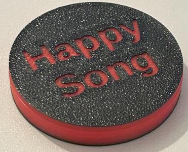 TravelTonie - RFID and Magnet capsule with text (OpenScad)