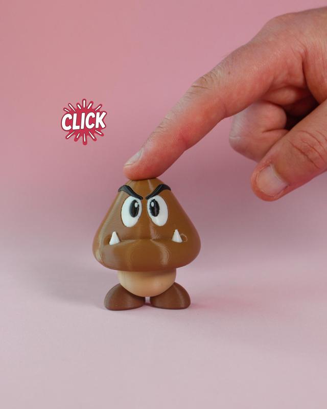 Goomba Fidget Clicker Keychain