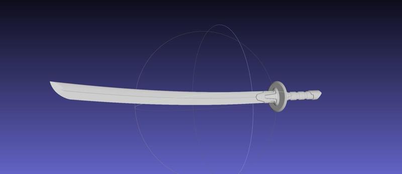 3D-Printable Asterisk War Toudou Sword And Sheath Cosplay Props