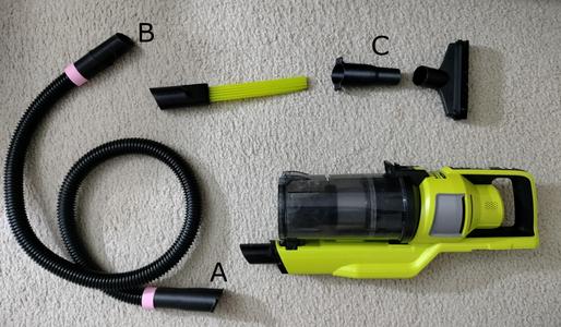 Hose and shopvac conversion for Ryobi stick vacuum