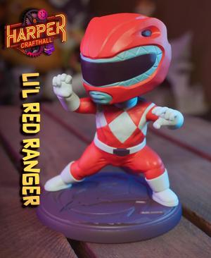 Li'l Red Ranger - Collectible 90s Kids Action Fanart Figure