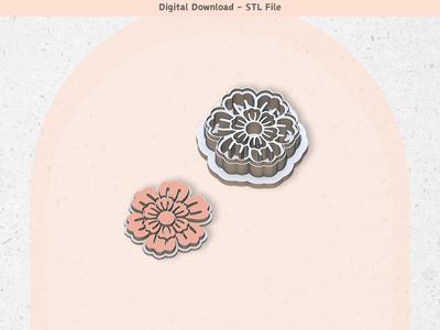 Floral Clay Cutter for Polymer Clay | Floral 18 | Digital STL File | Clay Tools | 5 Sizes 