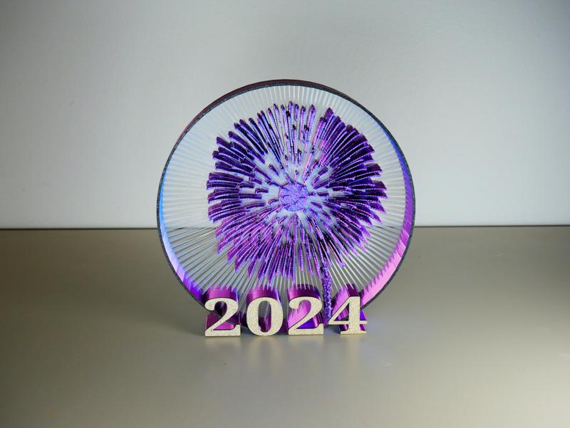New Year String Art 2024