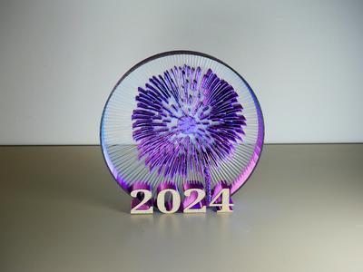 New Year String Art 2024