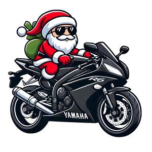 Yamaha R6 Santa Gift Tag/Ornament