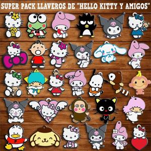 SUPER PACK LLAVEROS DE " HELLO KITTY Y AMIGOS " 