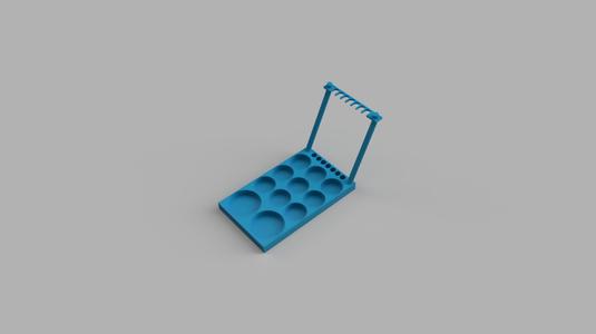 Paint Holder With Brush Holder