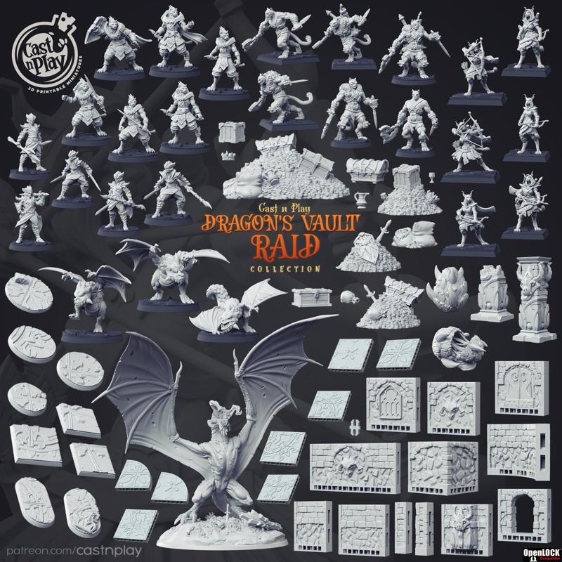 Dragon's Vault Raid (Pre-Supported) (Set)
