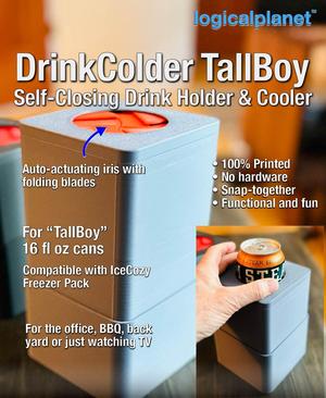 DrinkColder Tallboy (16floz) – Self-Closing Drink Holder & Cooler