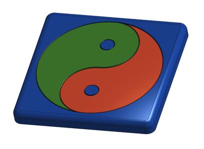 Yin-Yang Sign Coaster