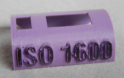 Schablone für DX-Code ISO 1600; Template for DX code ISO 1600