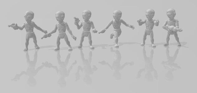Graylien Gray Alien Abductor War Party