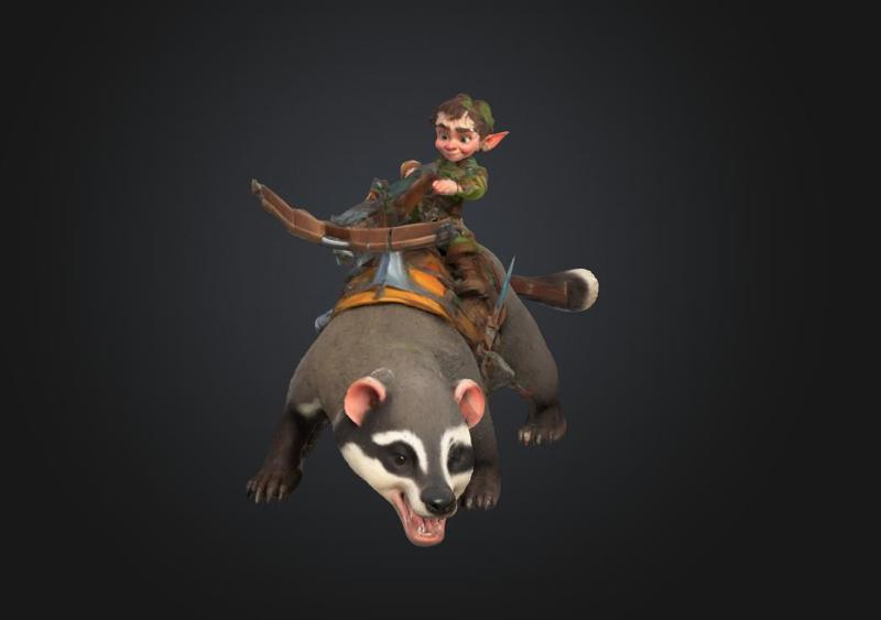 Halfling Riding a Badger