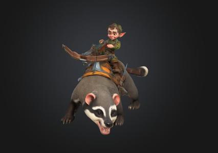 Halfling Riding a Badger
