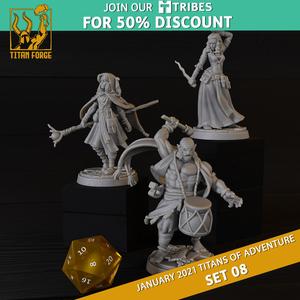 RPG - DnD Hero Characters - Titans of Adventure Set  8