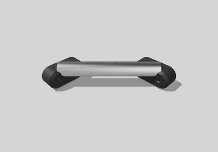 45-Degree Angled Wall Bracket for 29.5 mm Round Tubes