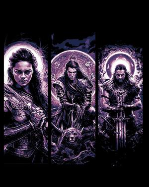 Dungeon and Dragons Adventurers ready for the depths - set of bookmarks