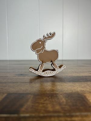 Gingerbread Rocking Moose