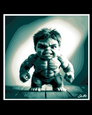 Chibi Art - Little one Photo of the Incredible Hulk from Marvel Comics
