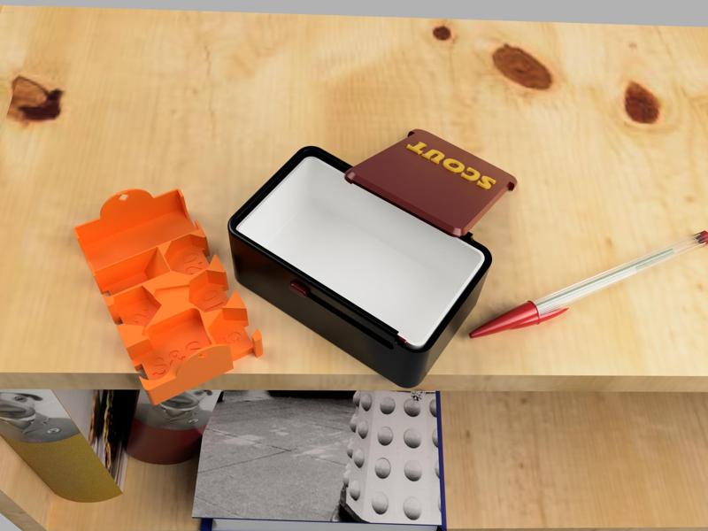 Slide-n-Lock Box for Scout Card Game Insert