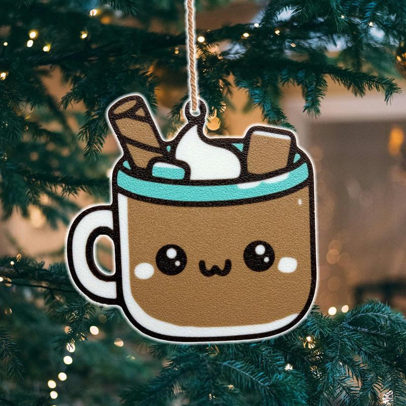 Cute Kawaii Hot Cocoa Ornament