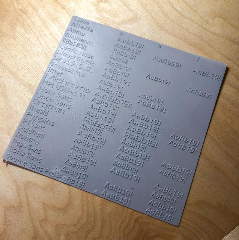 onshape sans font test/demo (parametric)