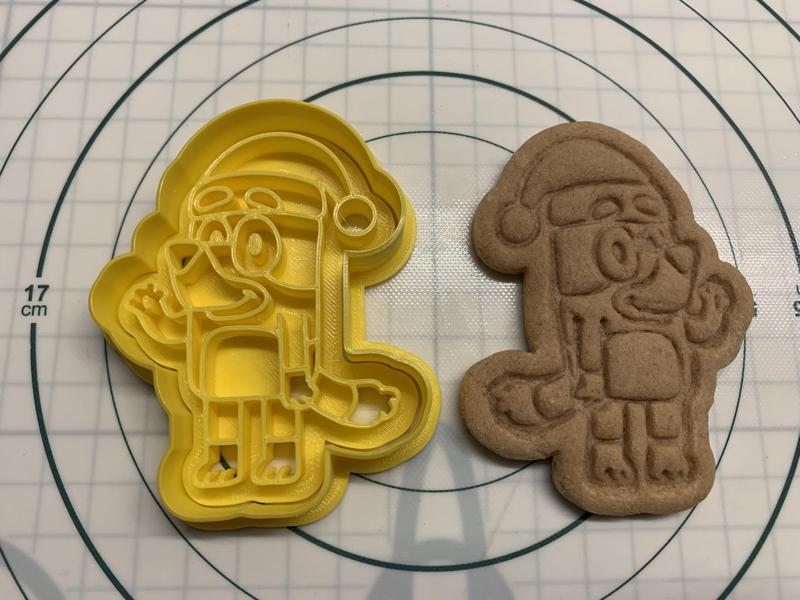 Bluey christmas cookie cutter