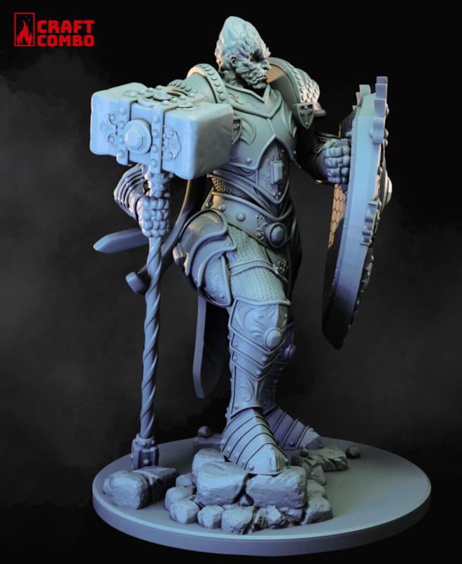 Goliath Paladin, Stone Giant Paladin - D&D Mini