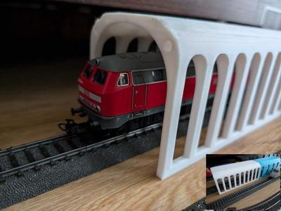 H0 Tunnel / Tunnel Wooden Rails like Brio/Ikea 1:87