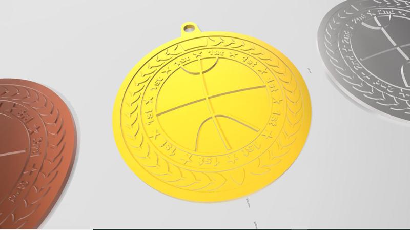 Basketball 1st,2nd,3rd place medals