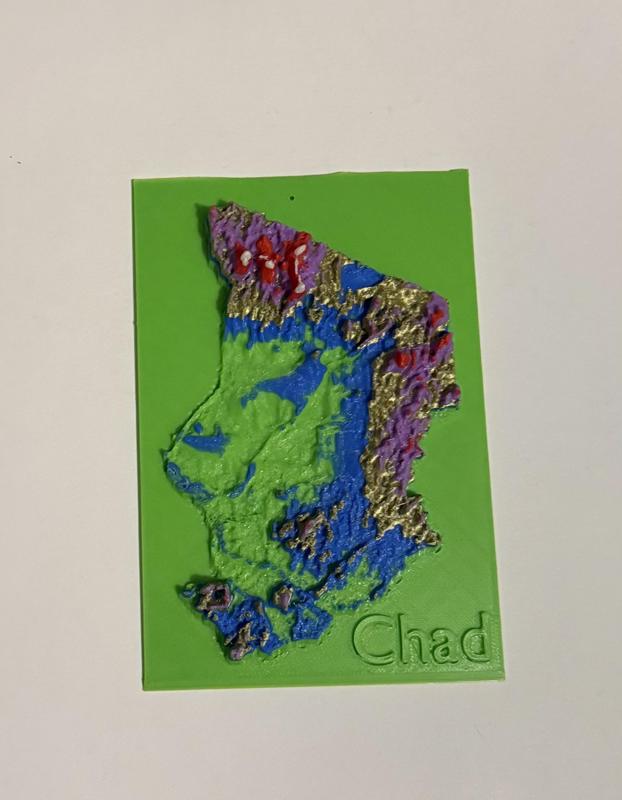 Topographic Map of Chad