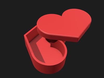 Heart Box with Screw-on Top